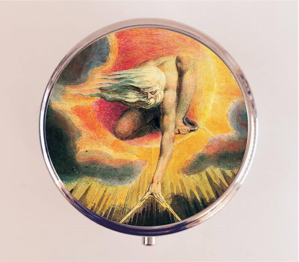 William Blake Pill Box Case Pillbox Holder Trinket Ancient Days Poet Artist
