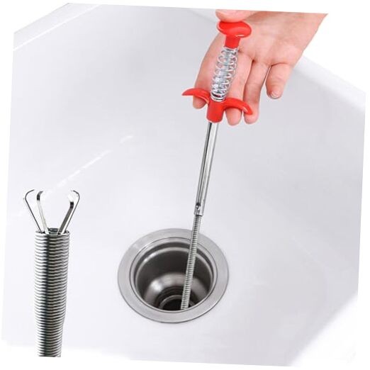 Flexible Grabber Claw Pick Up Reacher Tool with 4 Claws, Drain Snake Hair Clog
