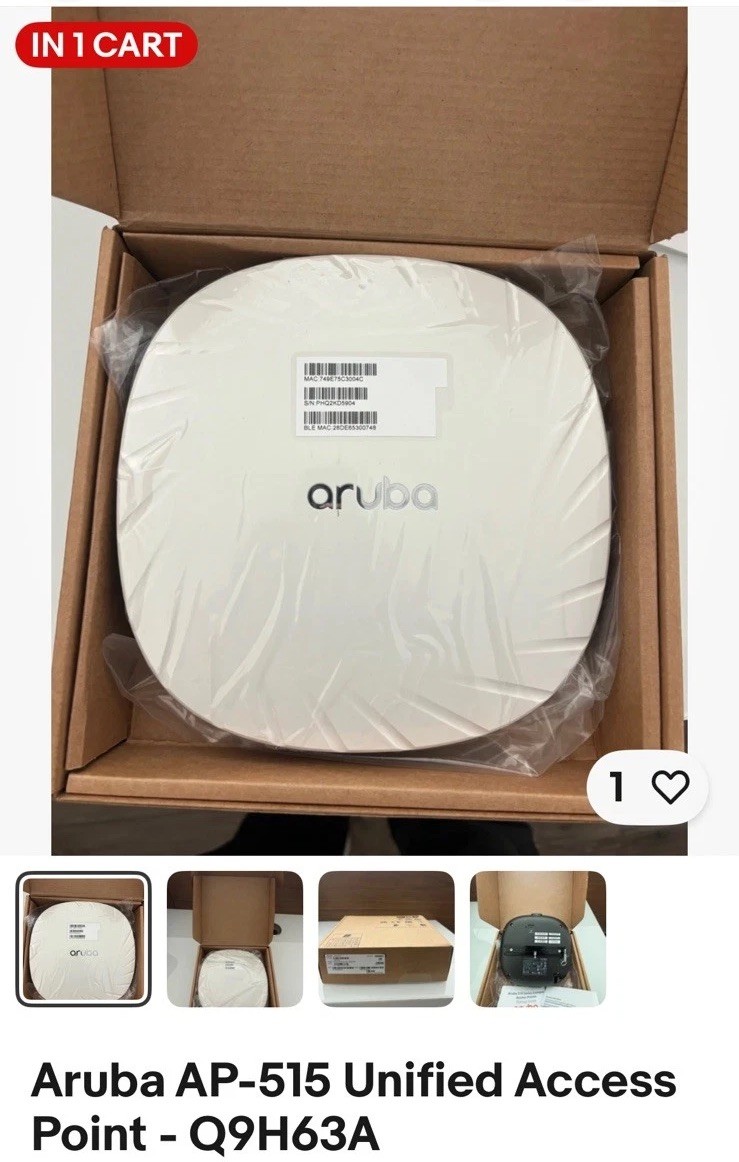Aruba AP-515 (US) Q9H63A 802.11ax Wireless Access Point- New Sealed