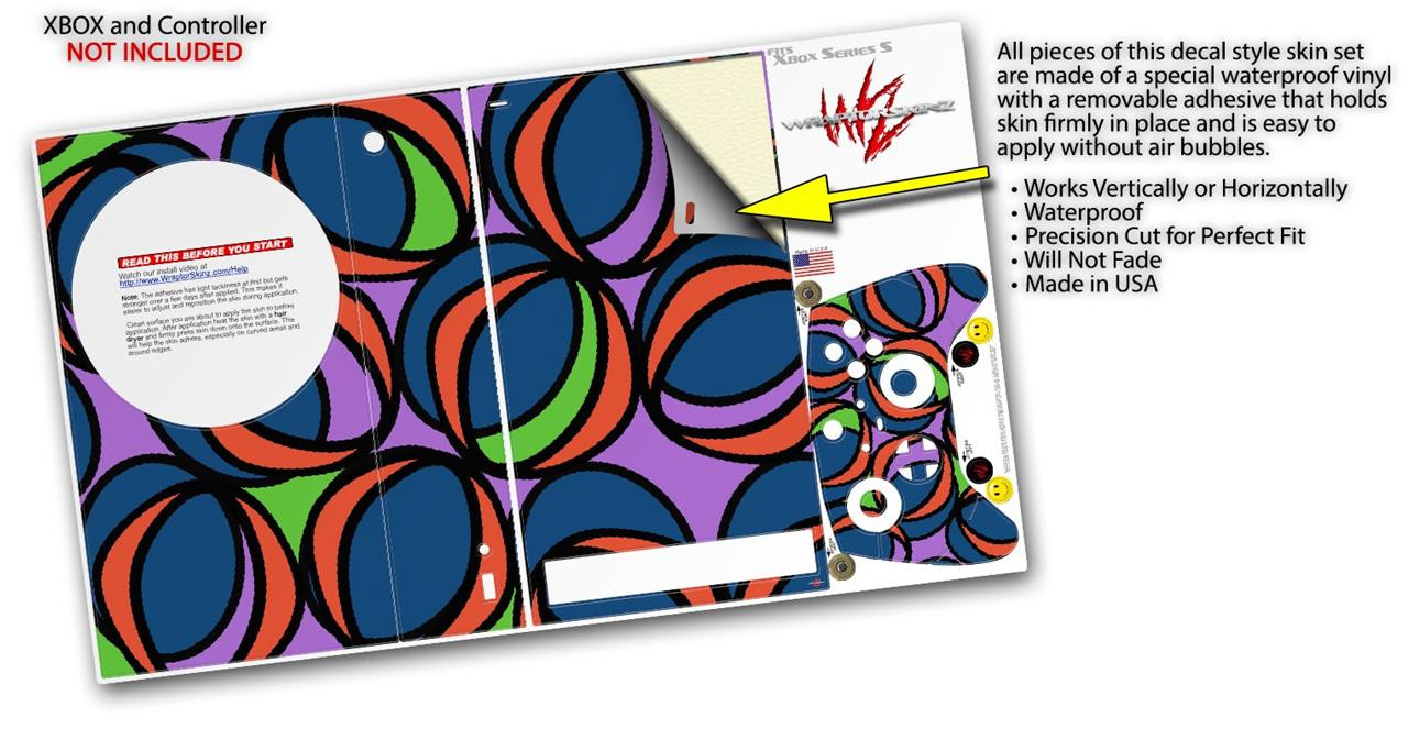 Skin Wrap for XBOX Series S Console Controller Crazy Dots 02