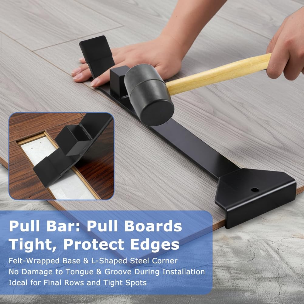 17" Heavy Duty Pull And Pry Bar With Tapping Block Professional Pull Bar Floorin