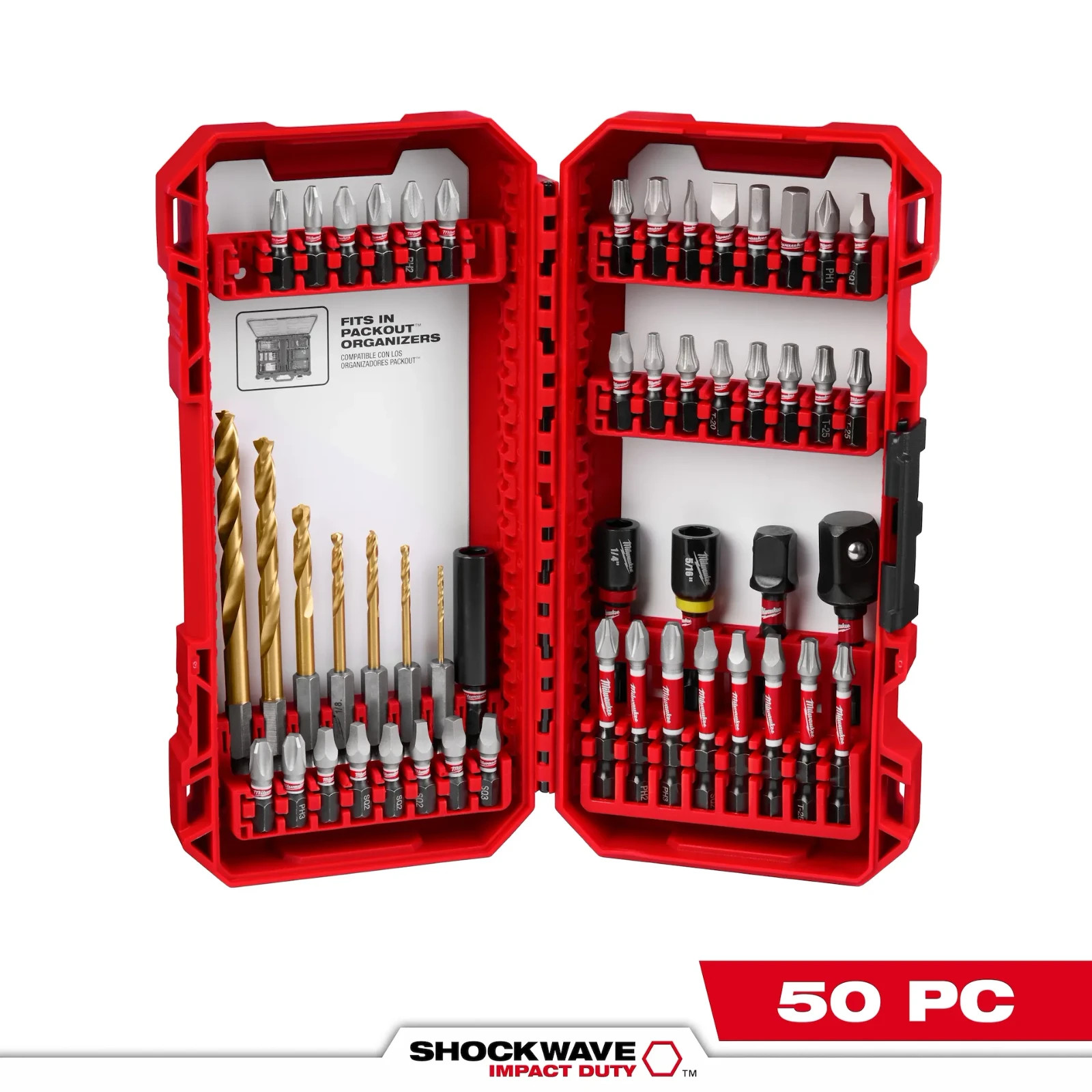 Milwaukee SHOCKWAVE Impact Duty Drill & Drive Set - 50PC 48-32-4013