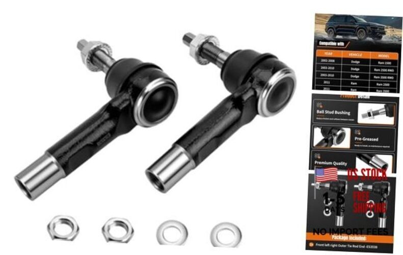 Front Outer Tie Rod Ends Fits for Dodge Ram 1500 2002-2008, Ram 2500 2003