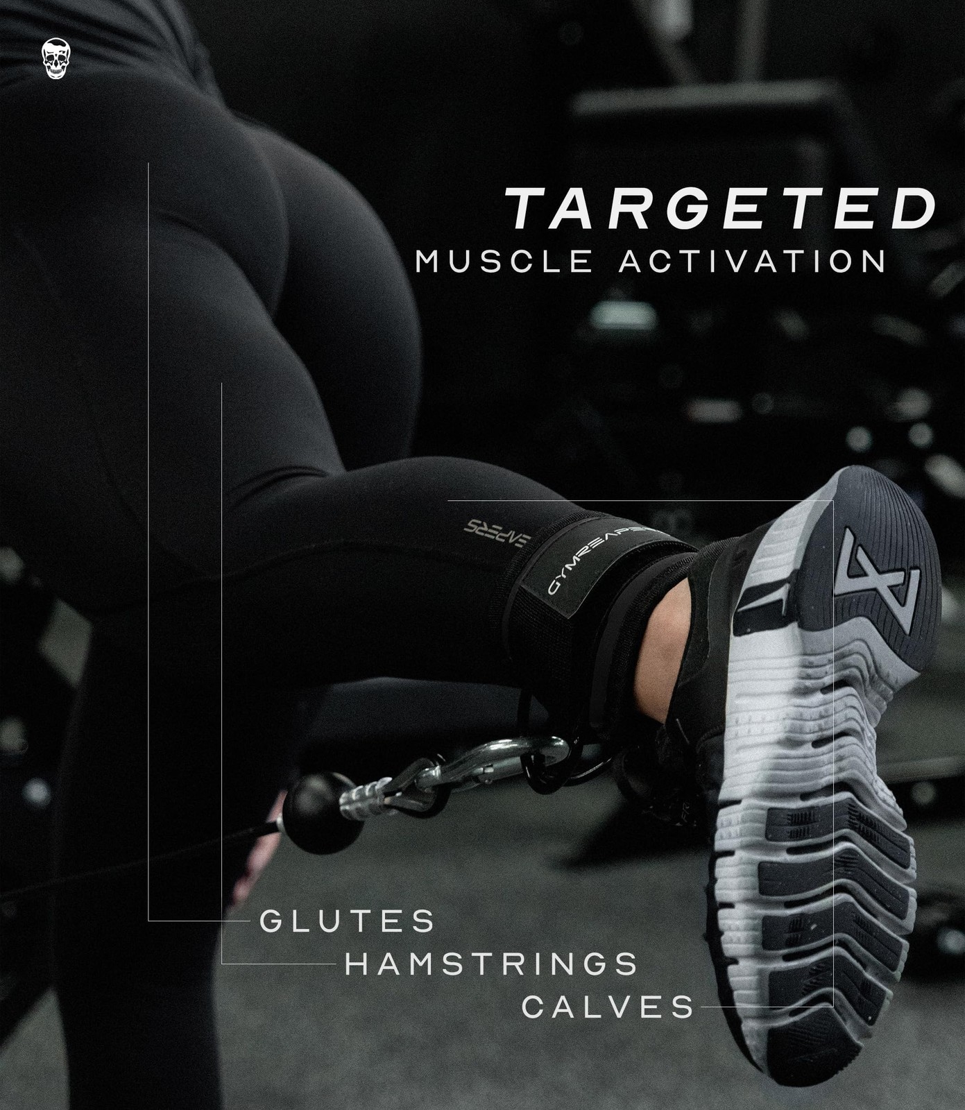 Gymreapers Ankle Strap Single For Cable Machine Kickbacks, Glute Workouts, Lo...