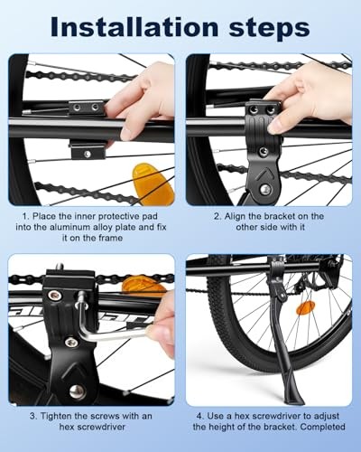 Adjustable Bicycle Kickstand for Adult Bikes, 24-29 Inch, Bicycle Kickstand