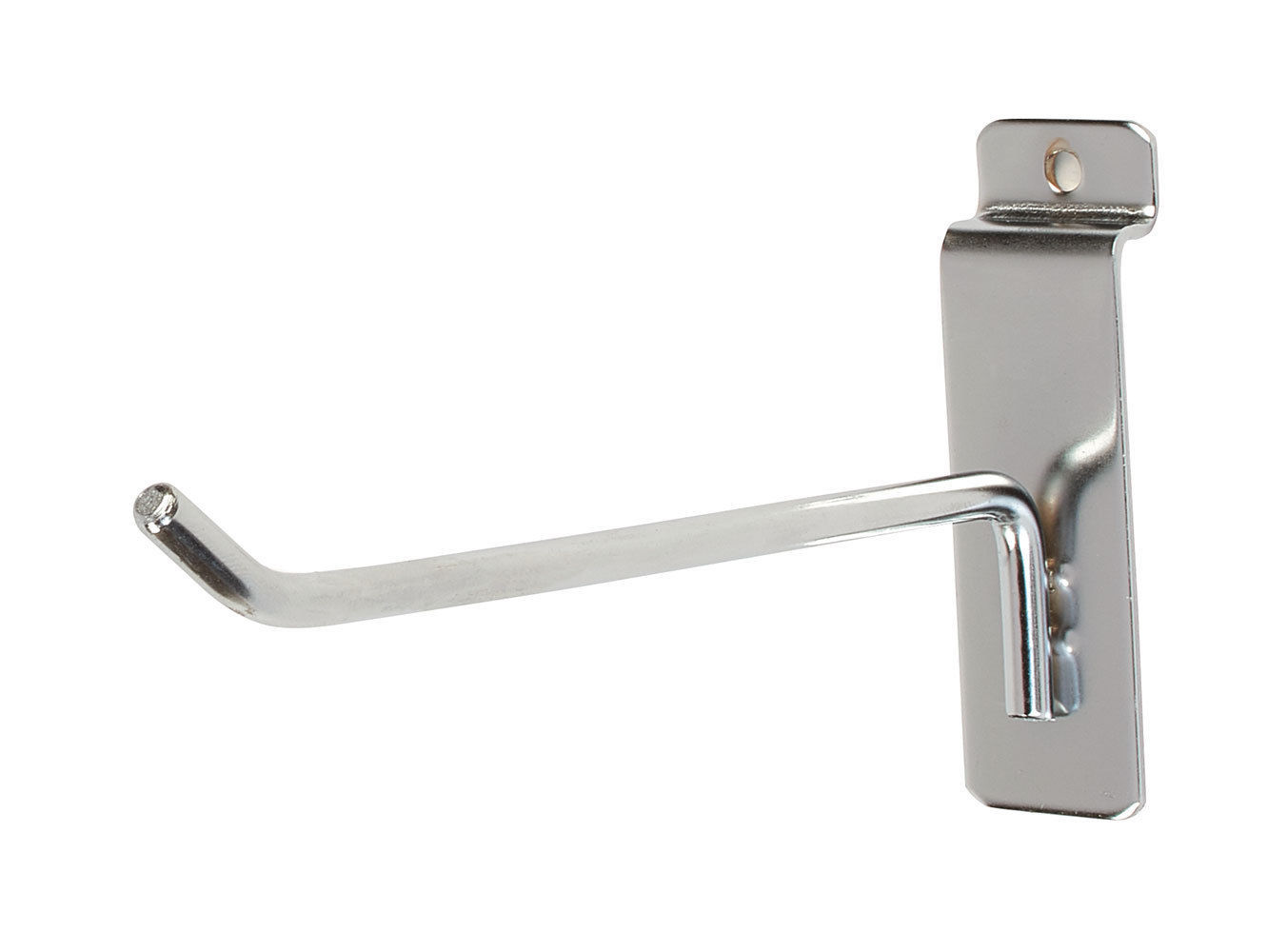 50 Chrome 6" Slatwall Metal Peg Hooks Slat Wall Display 6mm Diameter Tubing