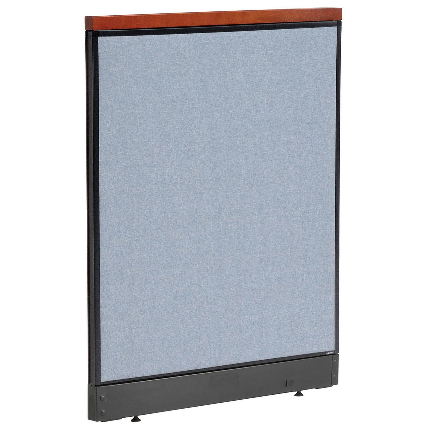 36-1/4"W x 47-1/2"H Deluxe Office Partition Panel with Pass Thru Cable Blue