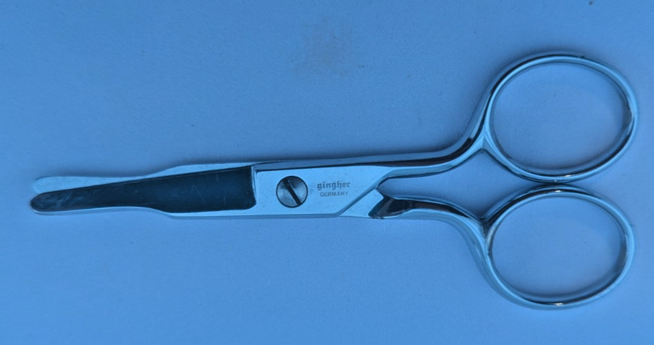 Vintage Gingher Germany 4” Blunt Tip Sewing Scissors – Rare Straight Trimmers