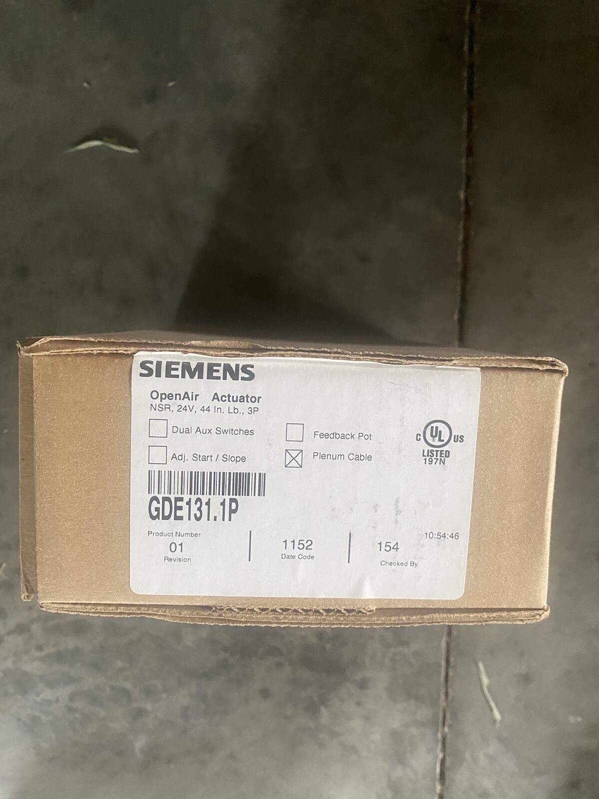 Siemens GDE131.1P OpenAir Damper Actuator New In Box 10 Each $39.99 Each