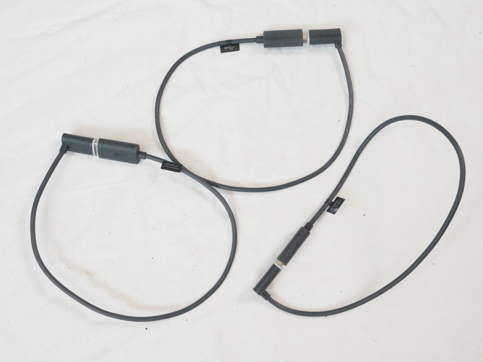 Lot of 3x HTC Vive USB Type-A Female to Male Extension Cable 17.7" 399H20278-00