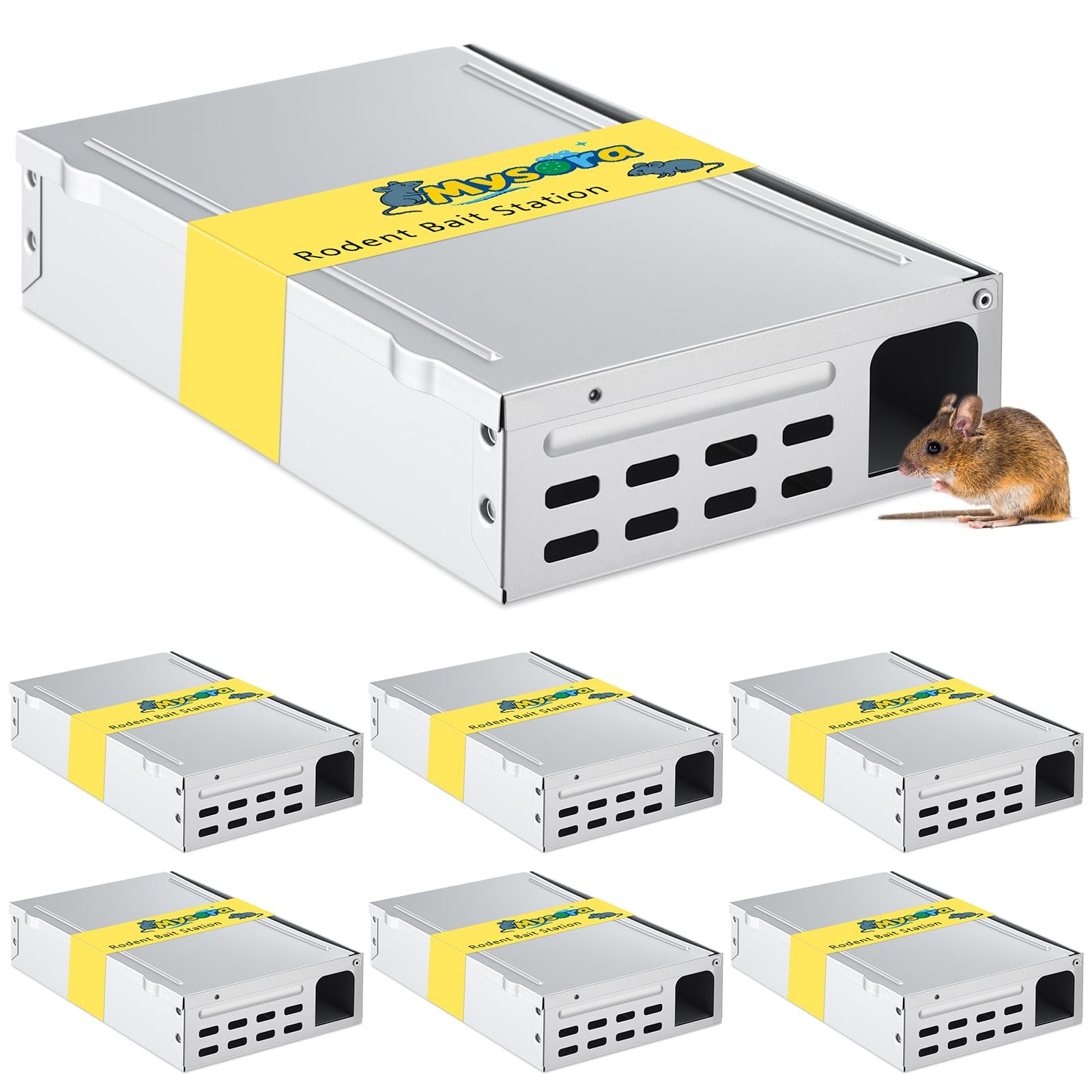 Mysora 6 Packs Multi Catch Mouse Trap Invisible Mice Trap Rodent Humanized