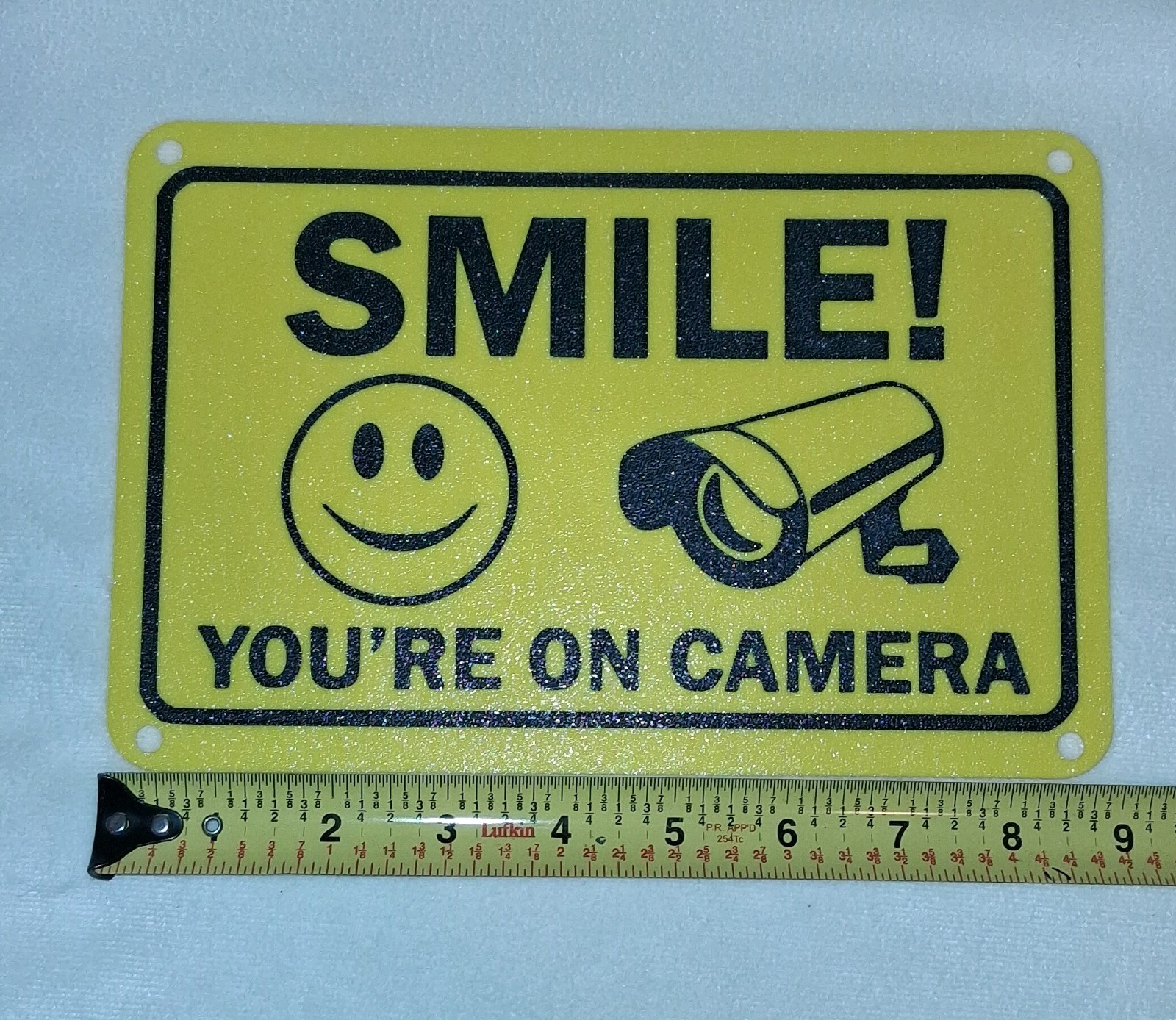 5 pack - Smile You're on Camera Signs 6"x9" Plastic