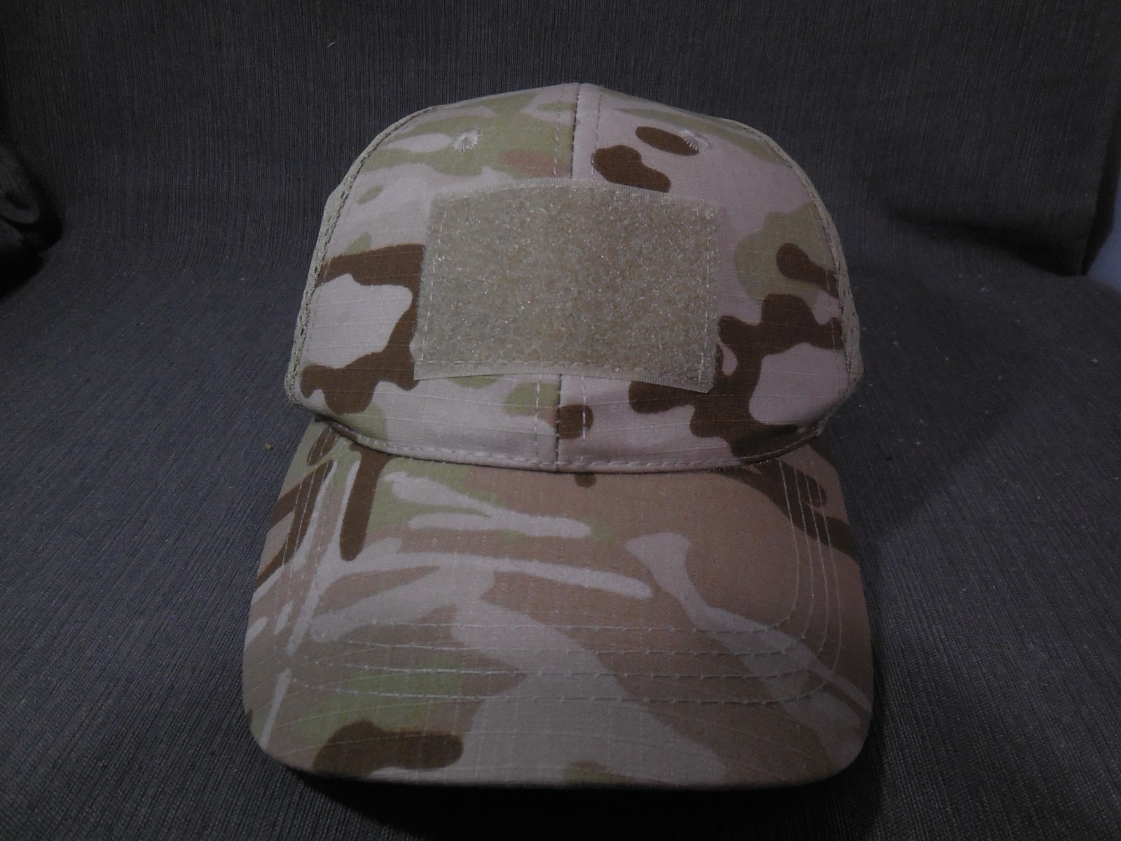 NEW Military Tactical Camo Mesh Breathable Baseball Cap/Hat w/ 8 Morale Patches