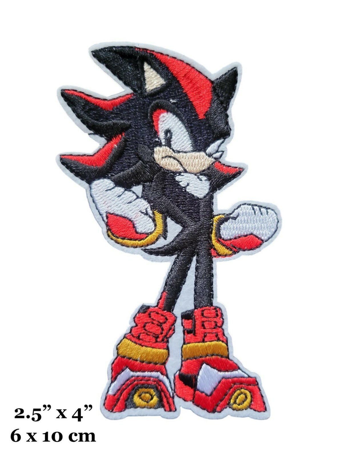 Sonic Game Shadow the Hedgehog Character Figure Embroidered Iron On Patch