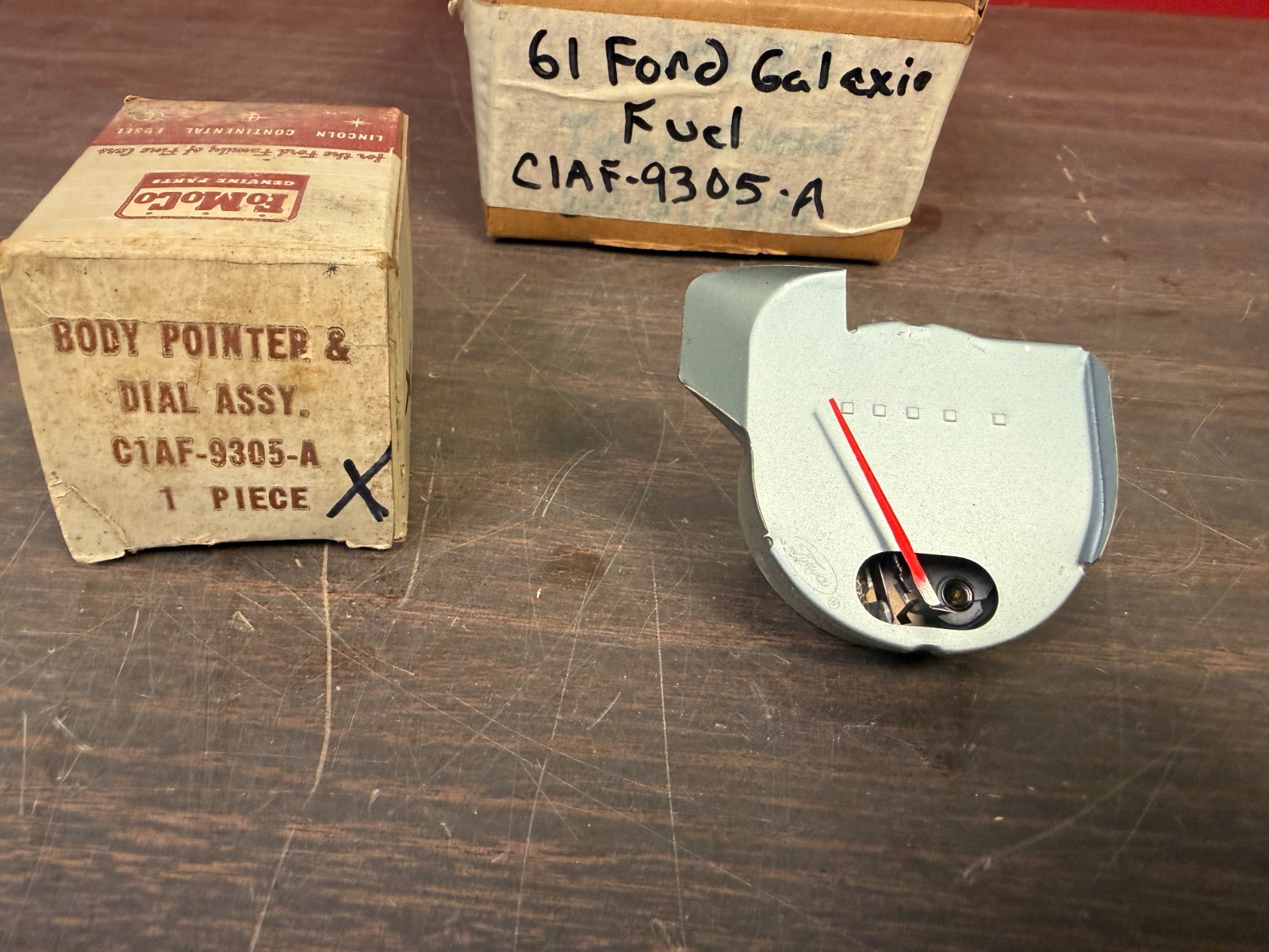 1961 FORD GALAXIE  GAS / FUEL INDICATOR GAUGE  NOS FORD  426