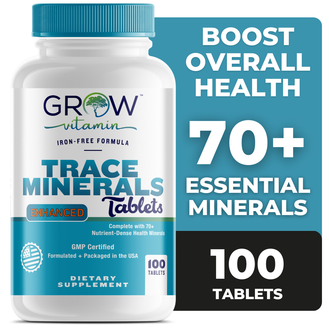 BEST MAGNESIUM 500 MG – 100 TABLETS – 70+ MINERALS, HIGH ABSORPTION MADE IN USA