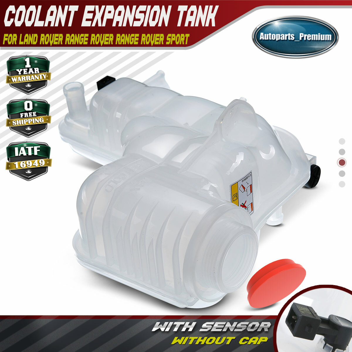 Coolant Expansion Tank w/ Sensor for Land Rover Range Rover Range Rover Sport