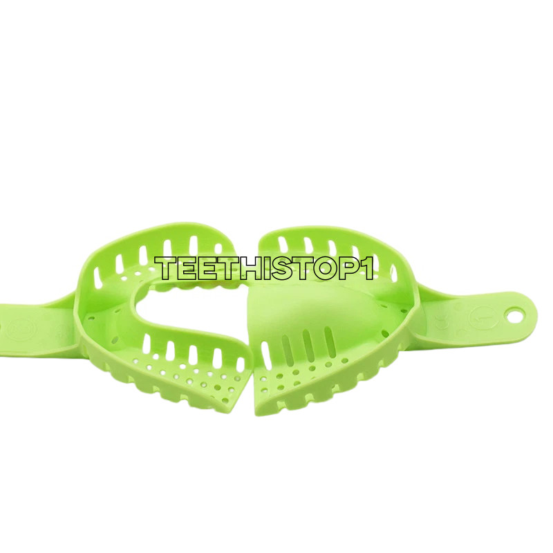 10 Pcs Autoclavable Dental Plastic Impression Trays Central Denture Disposable