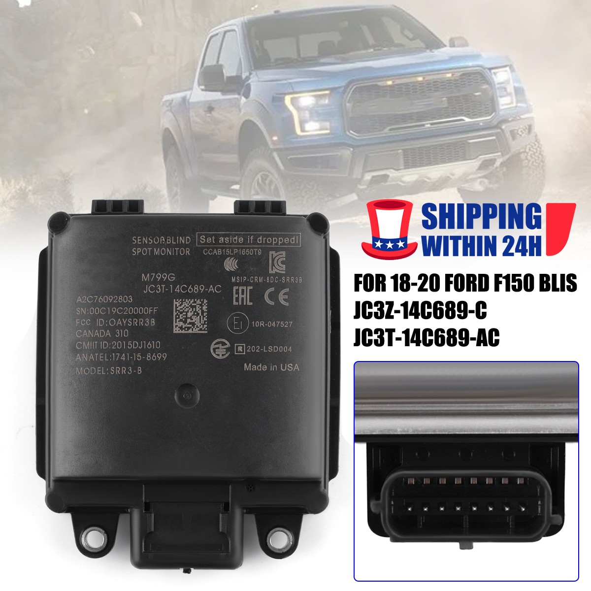New Sensor Blind Spot Monitor Alert Radar For Ford F150 F250SD # JC3T-14C689-AC