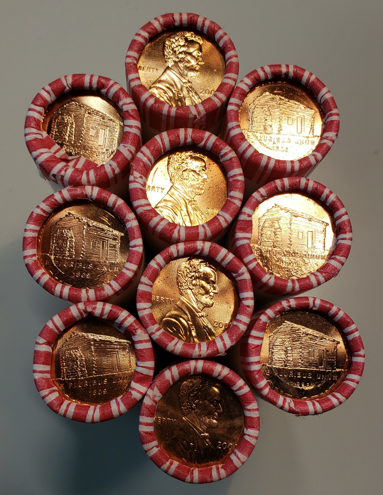 2009 P Lincoln Bicentennial Birth & Early Childhood Cent 1 Roll - Head/Tail Roll