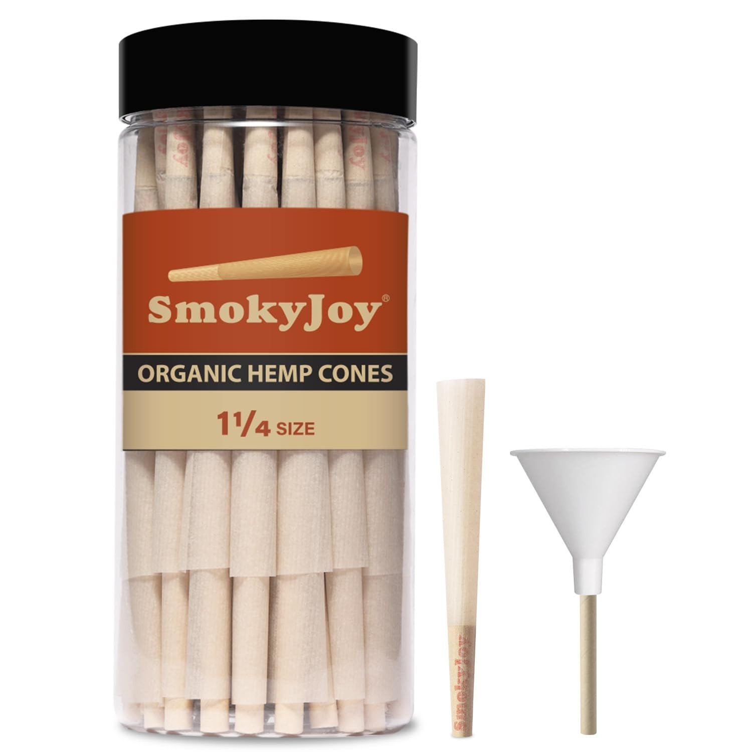 100 Pack 1 1/4 Size Cones Rolling Papers Pre Rolled Paper Cones - Preroll Pre...