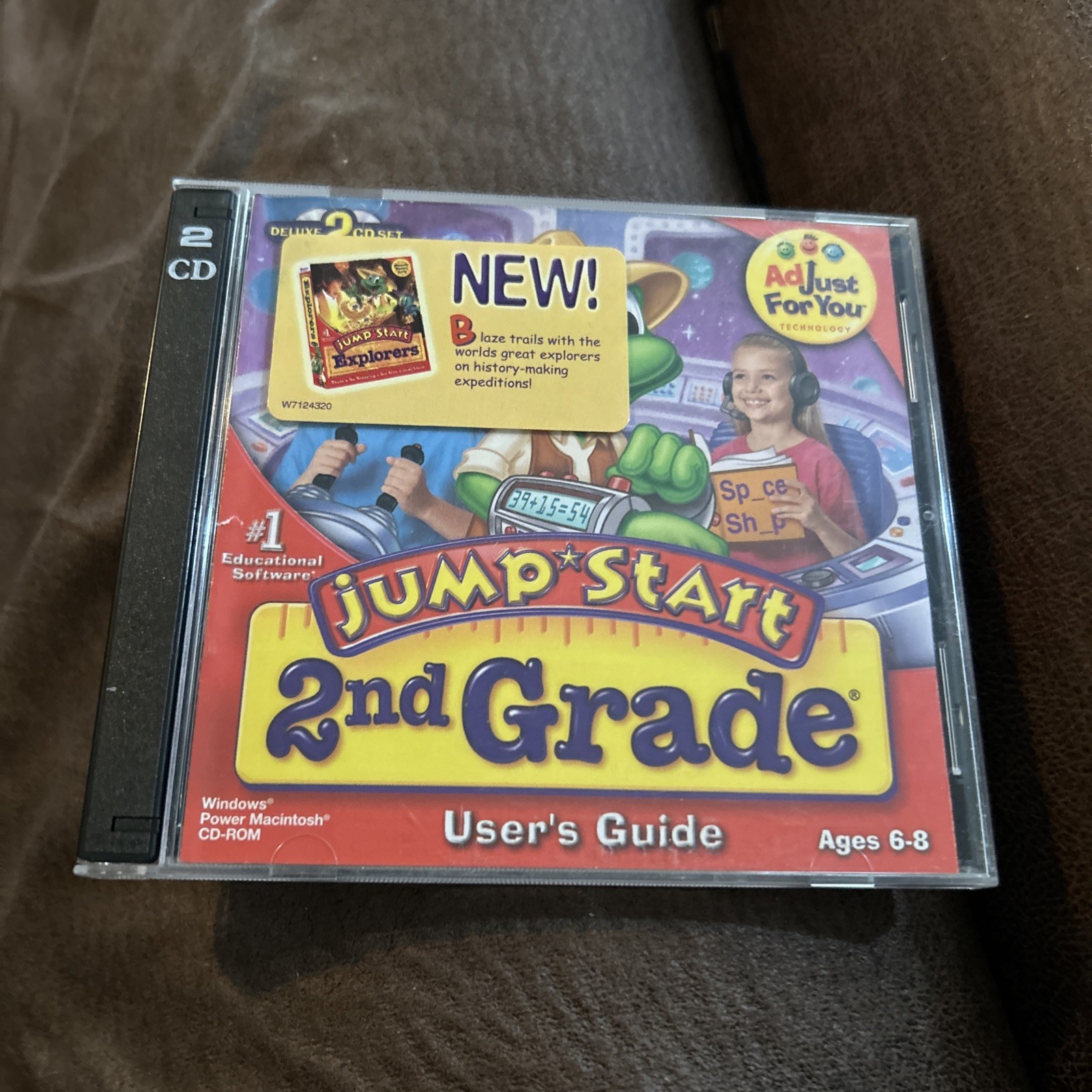 Jump Start 2nd Grade Users Guide 2 Disc PC CD ROM Age 6-8 Free Shipping