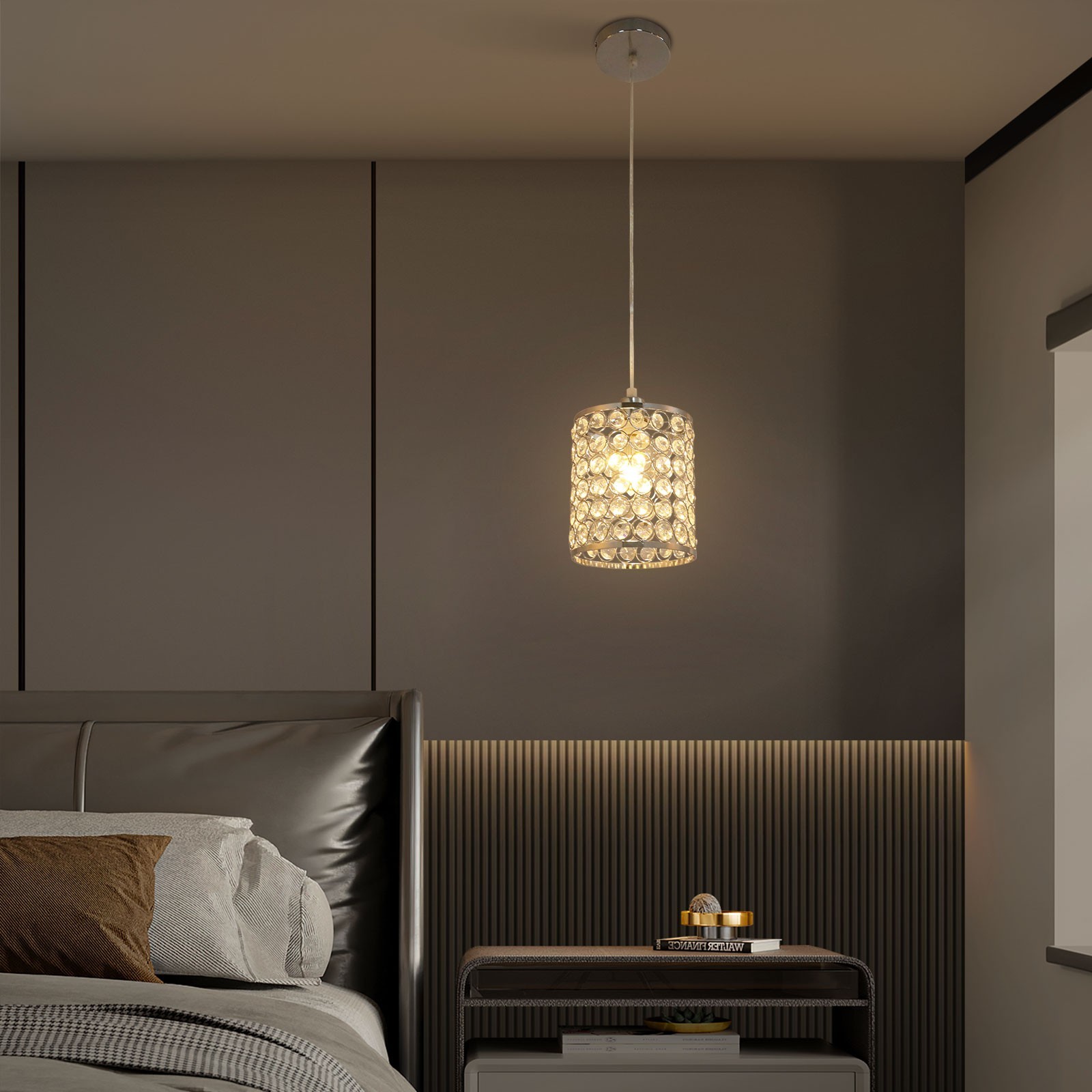 Crystal Pendant Light Modern Indoor Decor Pendant Lighting Ceiling Hanging Light