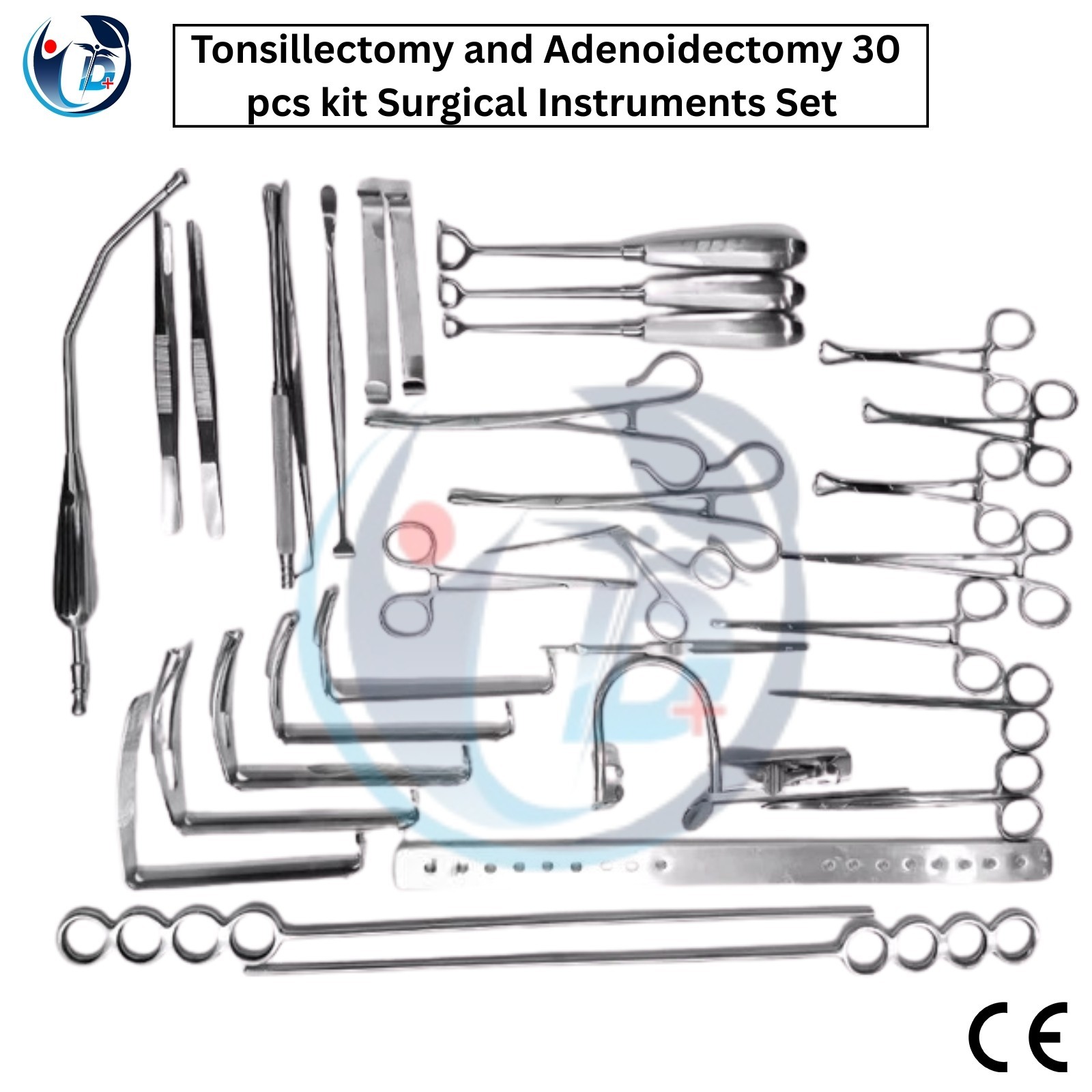 Tonsillectomy and Adenoidectomy 30 pcs kit Surgical Instruments Set with Box