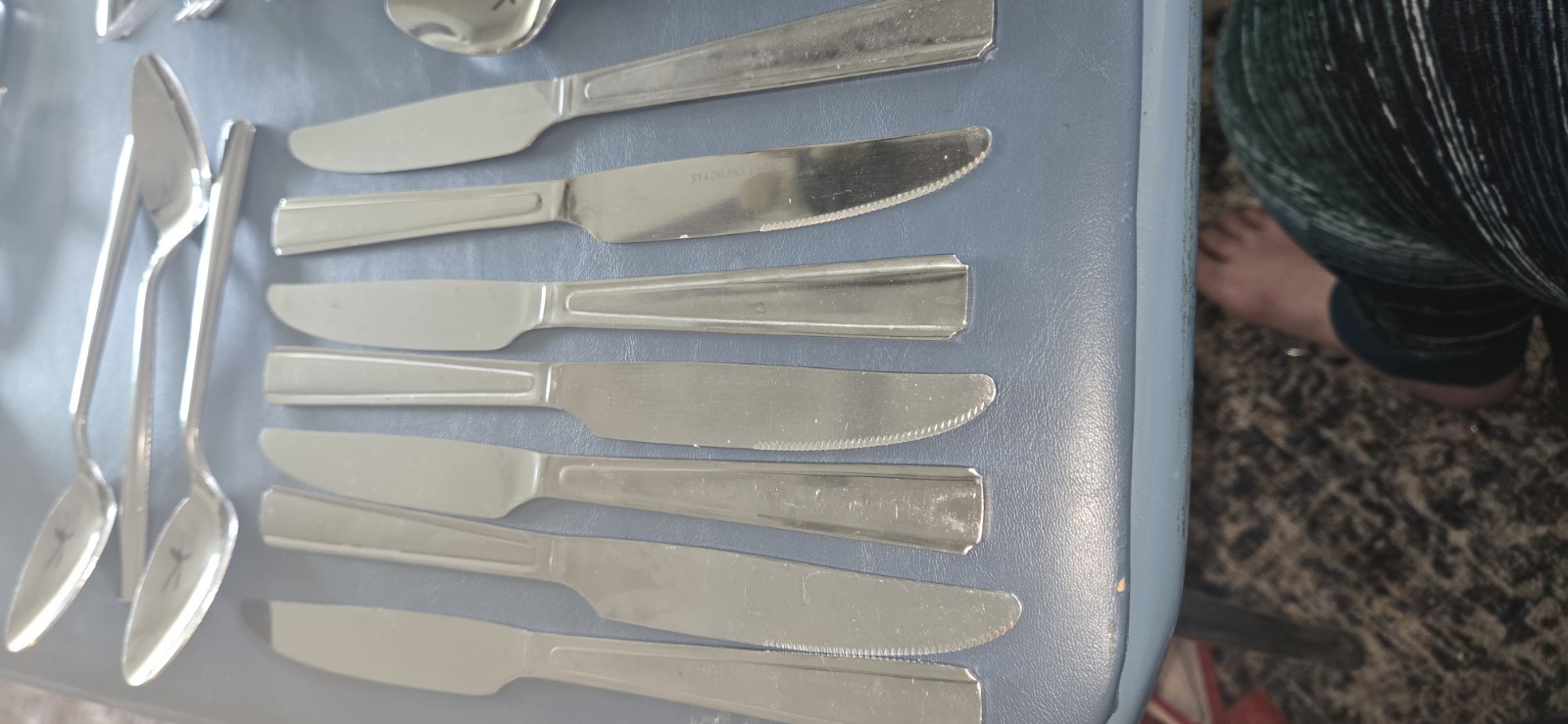 Lot Of 26 Stainless Steel Flatware Set Nice Solid Unmarked