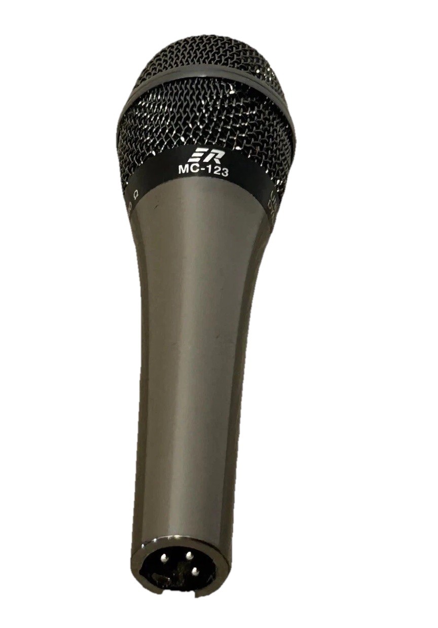 ER MC-123 Dynamic Uni-directional Microphone Black Recording 600 Ohms Tested