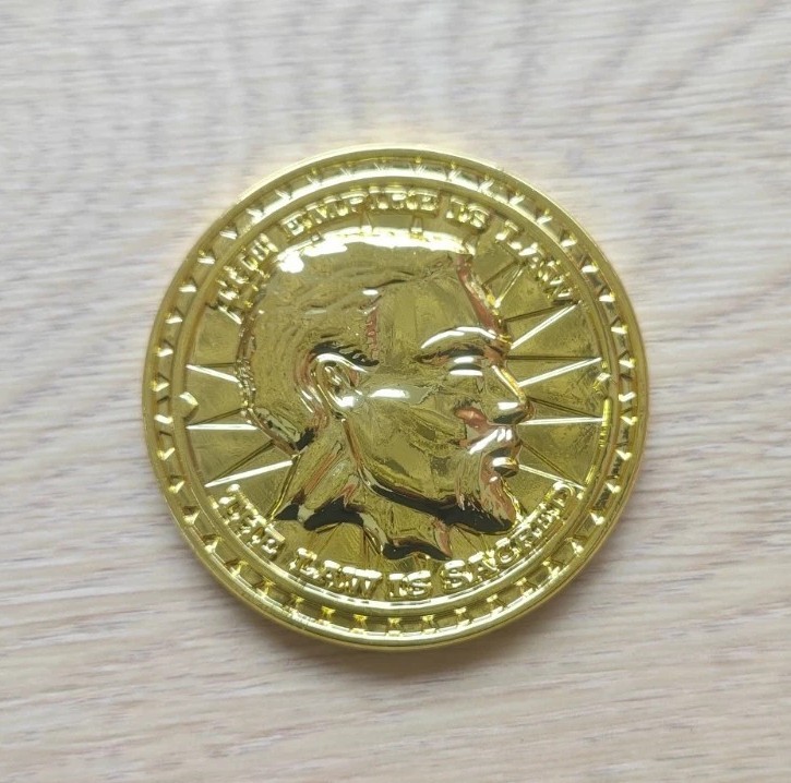 24K Gold Plated Septim Coin, Elder Scrolls Oblivion, Skyrim