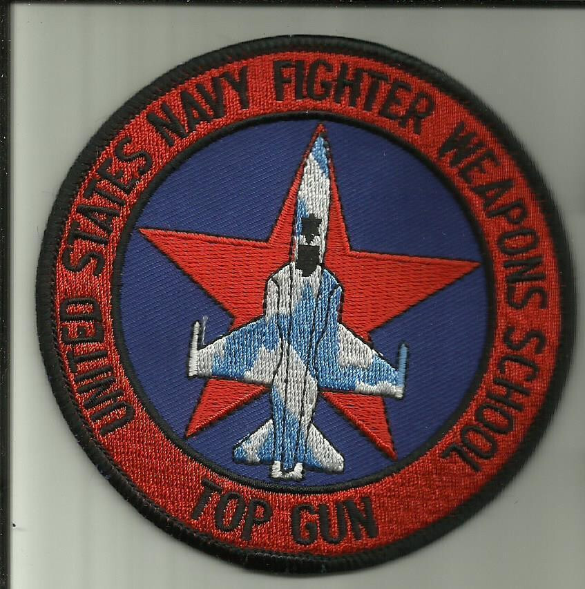 TOP GUN U.S.NAVY 4"PATCH UNITED STATES NAVY FIGHTER WEAPONS SCHOOL PILOT AVIATOR