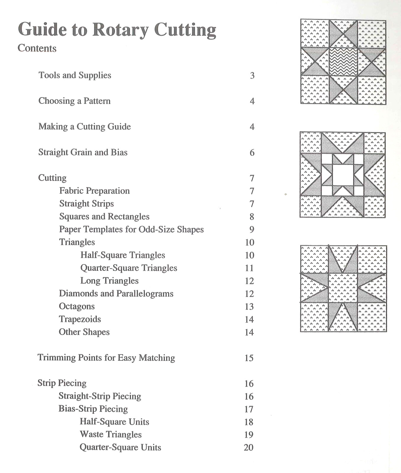 Guide To Rotary Cutting Patchwork Pieces 1994 McCloskey Strips Trimming Points