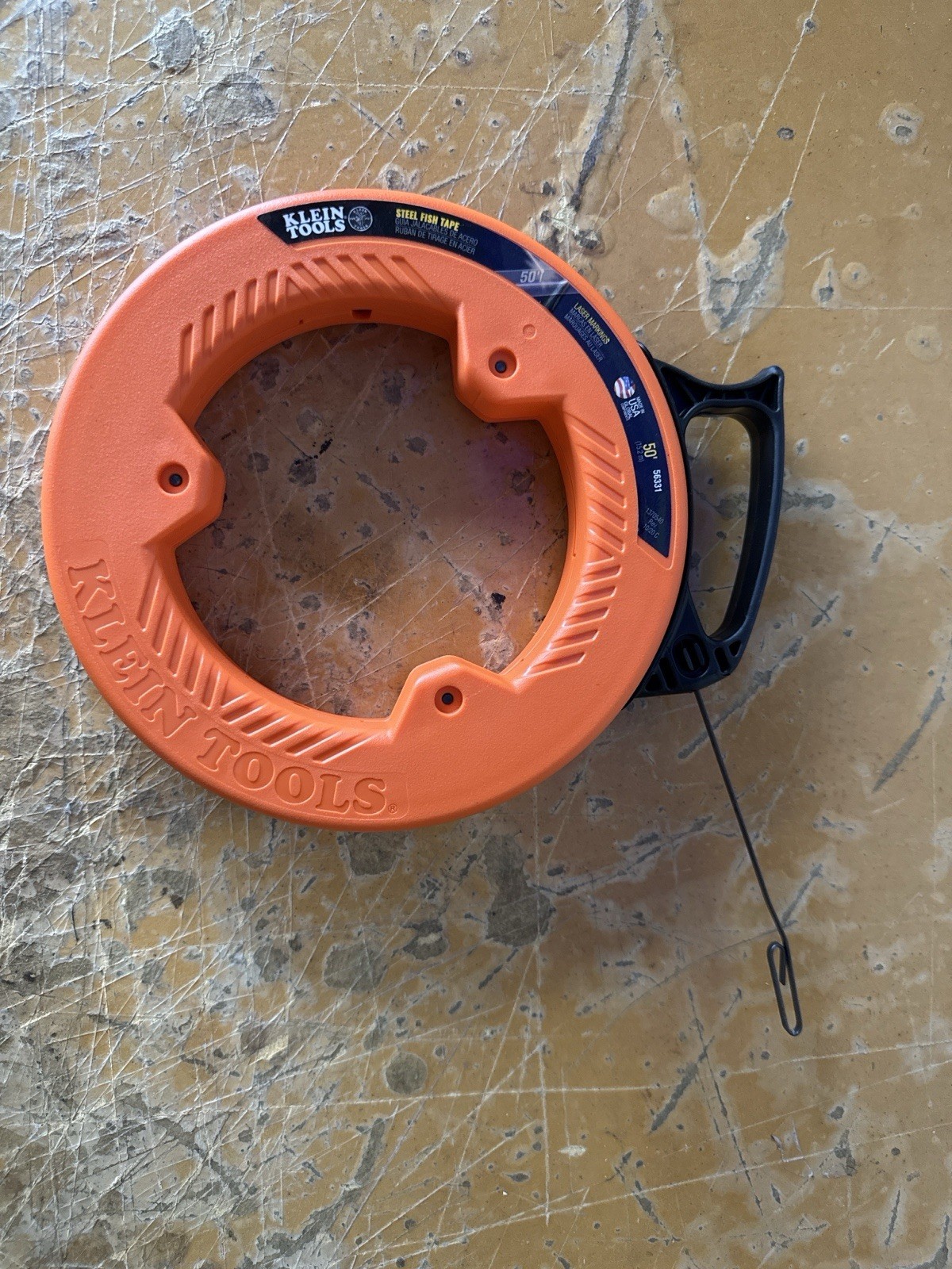 Klein Tools 50 ft Steel Fish Tape – Heavy Duty Wire Puller – Made in USA