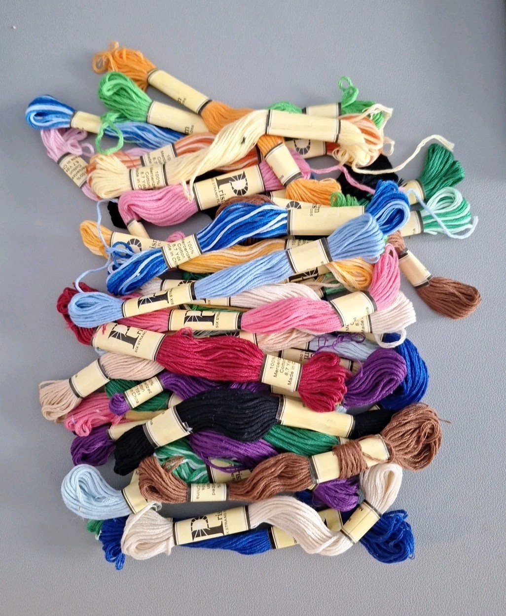 Lot of 30 Prism 6 strand floss Assorted colors 100% cotton 8.7 yds each NEW
