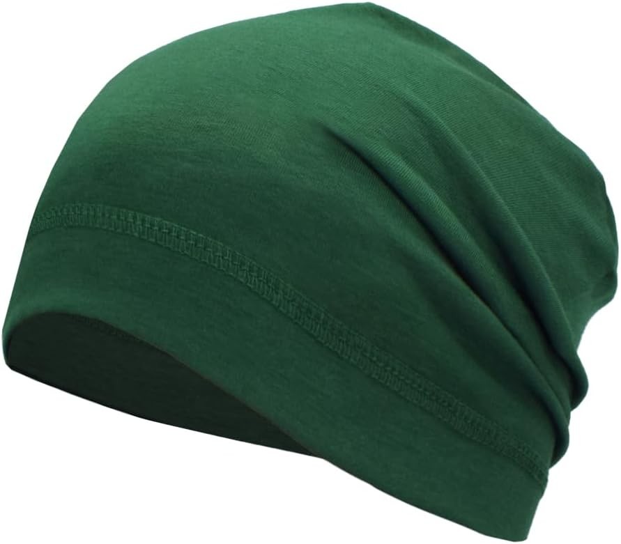 Lightweight Cotton Beanie for Men Women Soft Sleep Hat Running Skull Cap