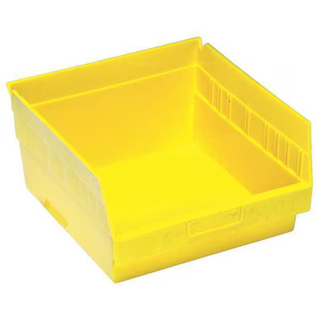 Quantum Storage Systems Qsb809yl Shelf Storage Bin, Polypropylene, Yellow, 8 In