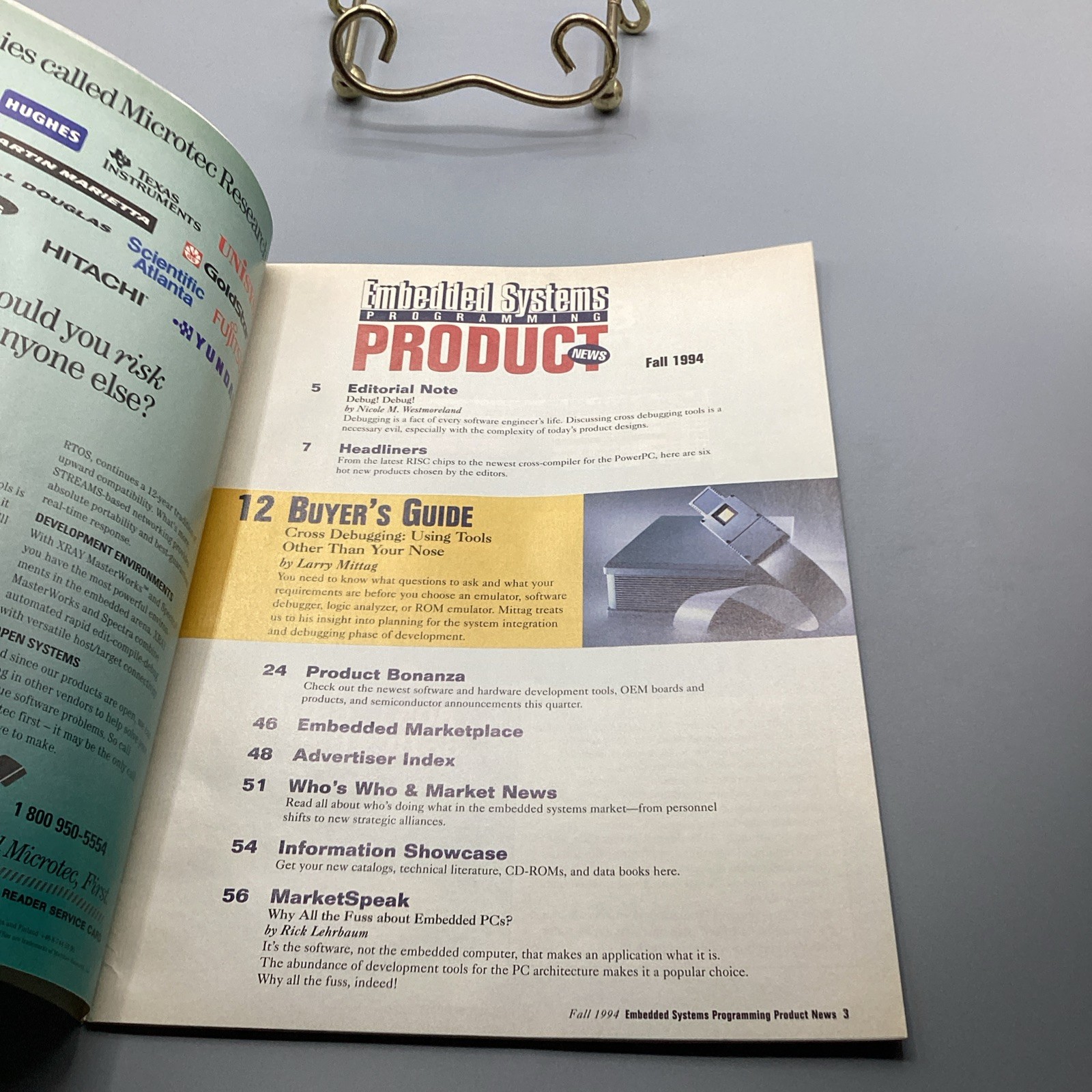 Fall 1994 Embedded Systems Programming Product News Magazine *RARE*