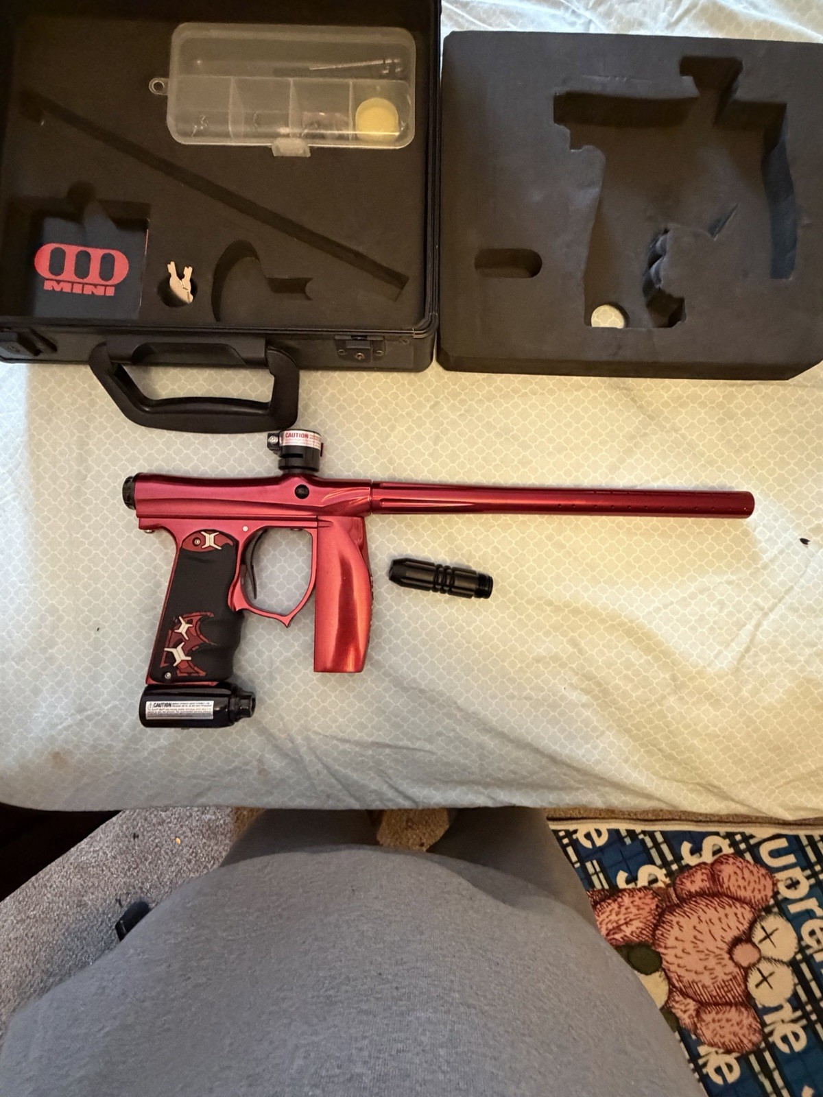 Empire Mini Electronic Paintball Marker With Candy Red with Case and Tools