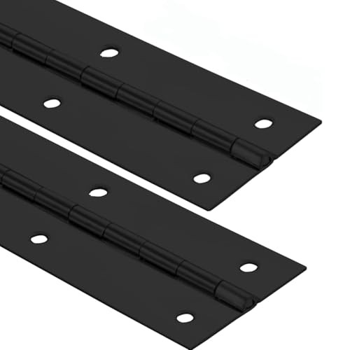 2Pack Heavy Duty Piano Hinge, 2" Open Width x 20" Continuous & Piano 20INCH