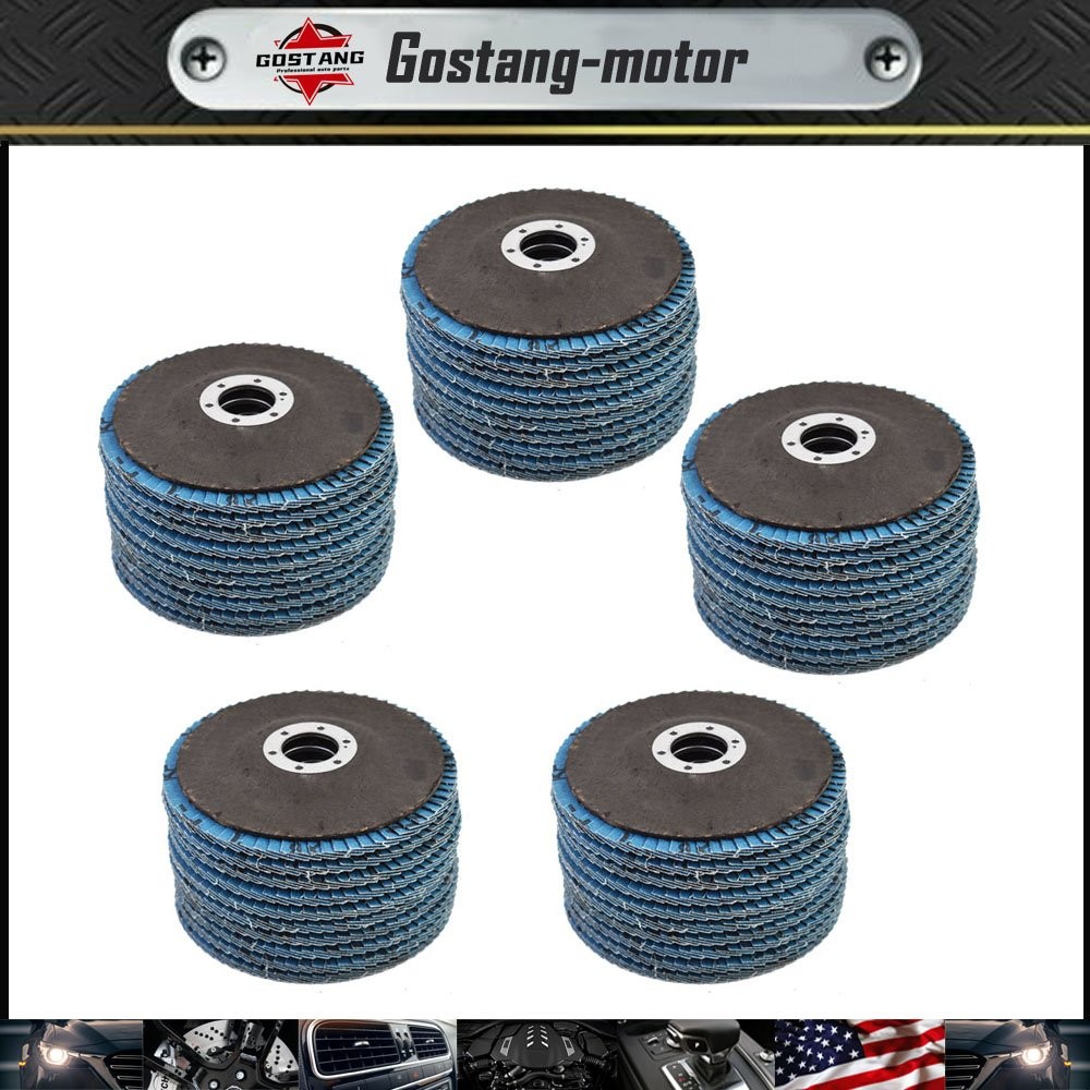 Premium Zirconia Flap Sanding Disc Grinding Wheel 40 Grit 4-1/2 x 7/8" 50Pack