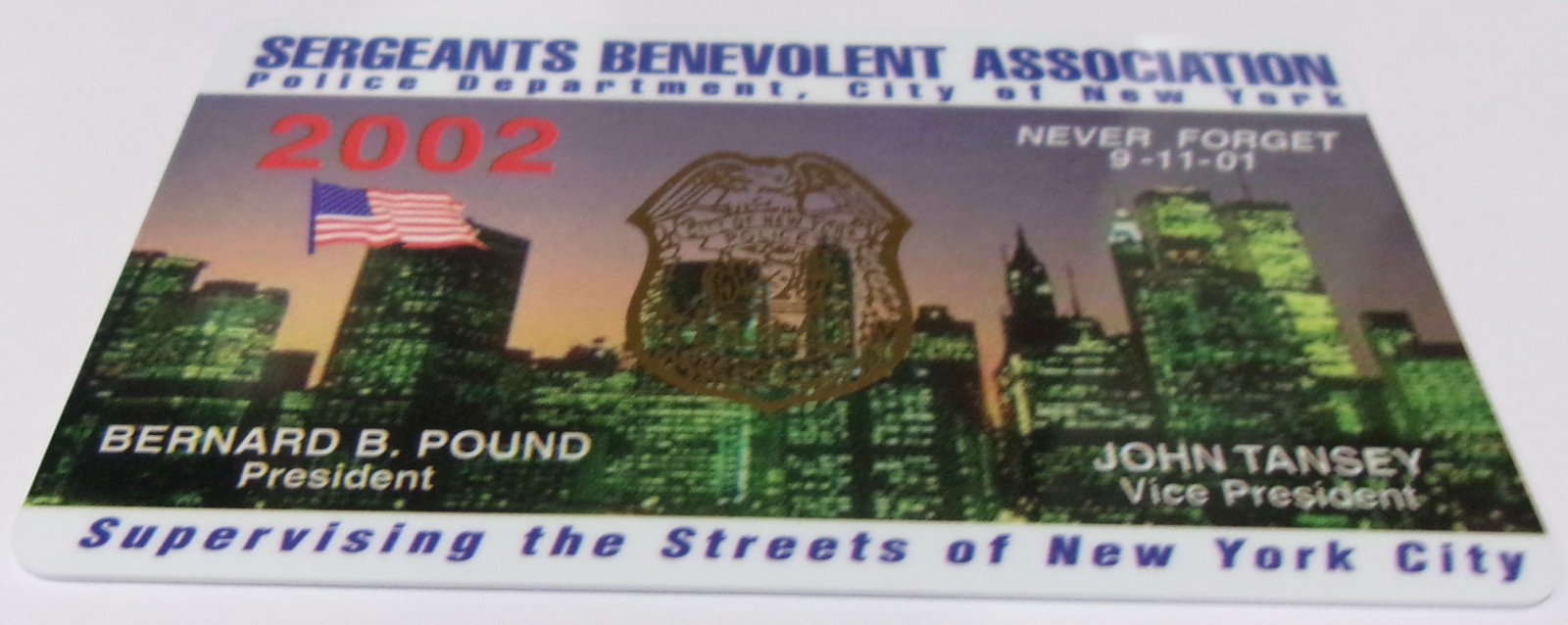 Vintage Ultra Rare Collectable 24 Year Old NYC Union Card SBA Union Card MINT