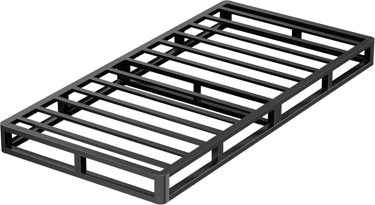 5 Inch Twin Metal Bed Frame with Round Corner 3000 LBS Heavy Duty