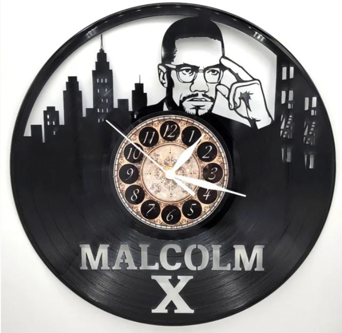 MALCOLM X | Vinyl Record Clock | Wall Art | Unique Gift | FREE SHIPPING
