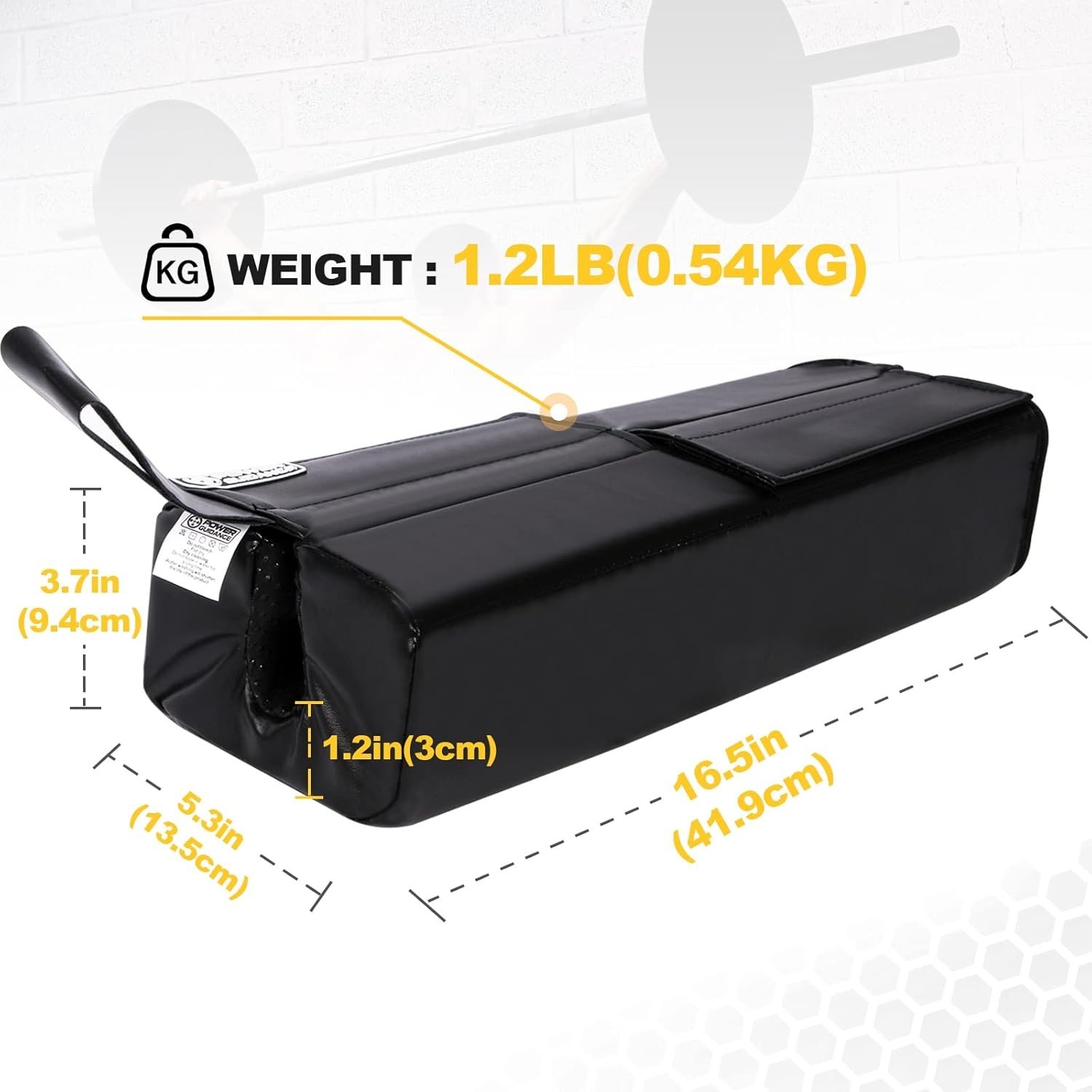Square Hip Thrust Pad Barbell Squat Pad Protective Pad for Barbell Bench Press,