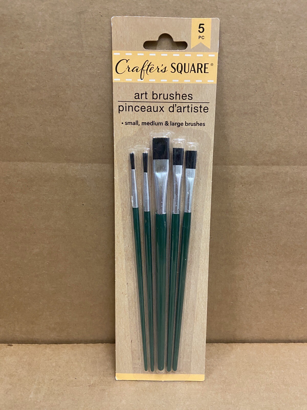 Crafter’s Square 5-Piece Art Brushes Green Small, Medium & Large