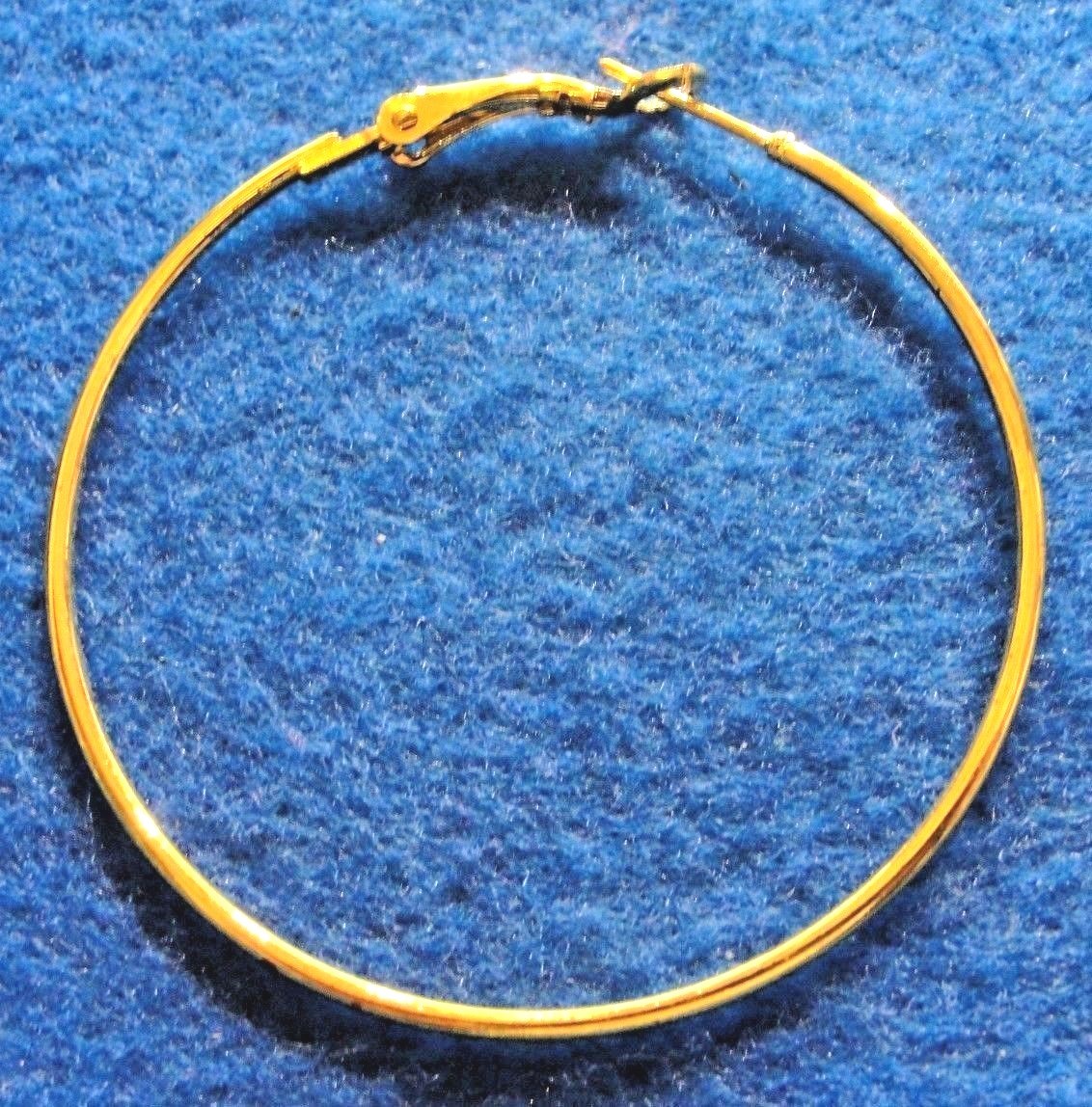 10Pcs. Large Gold-Plated 50mm 2" Earring HOOPS Tibetan Earwires Hooks  EH03