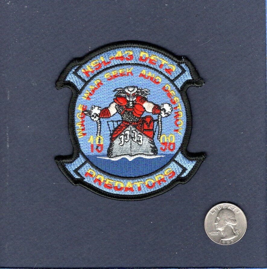 HSL-43 BATTLE CATS DET 2 PREDATORS US Navy 1998 Helicopter Squadron Cruise Patch
