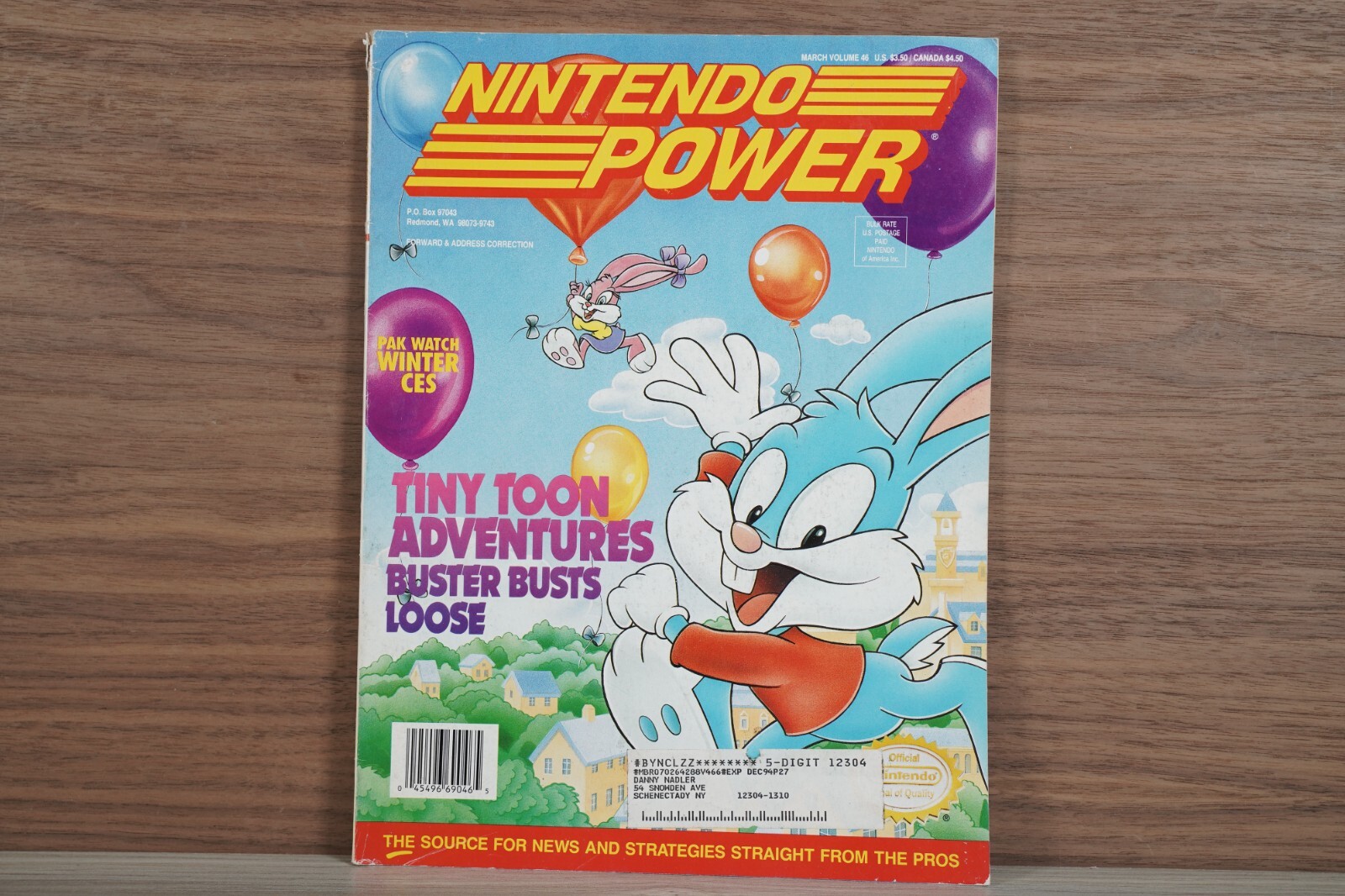 Nintendo Power Magazine Volume 46 March 1993 Tiny Toon