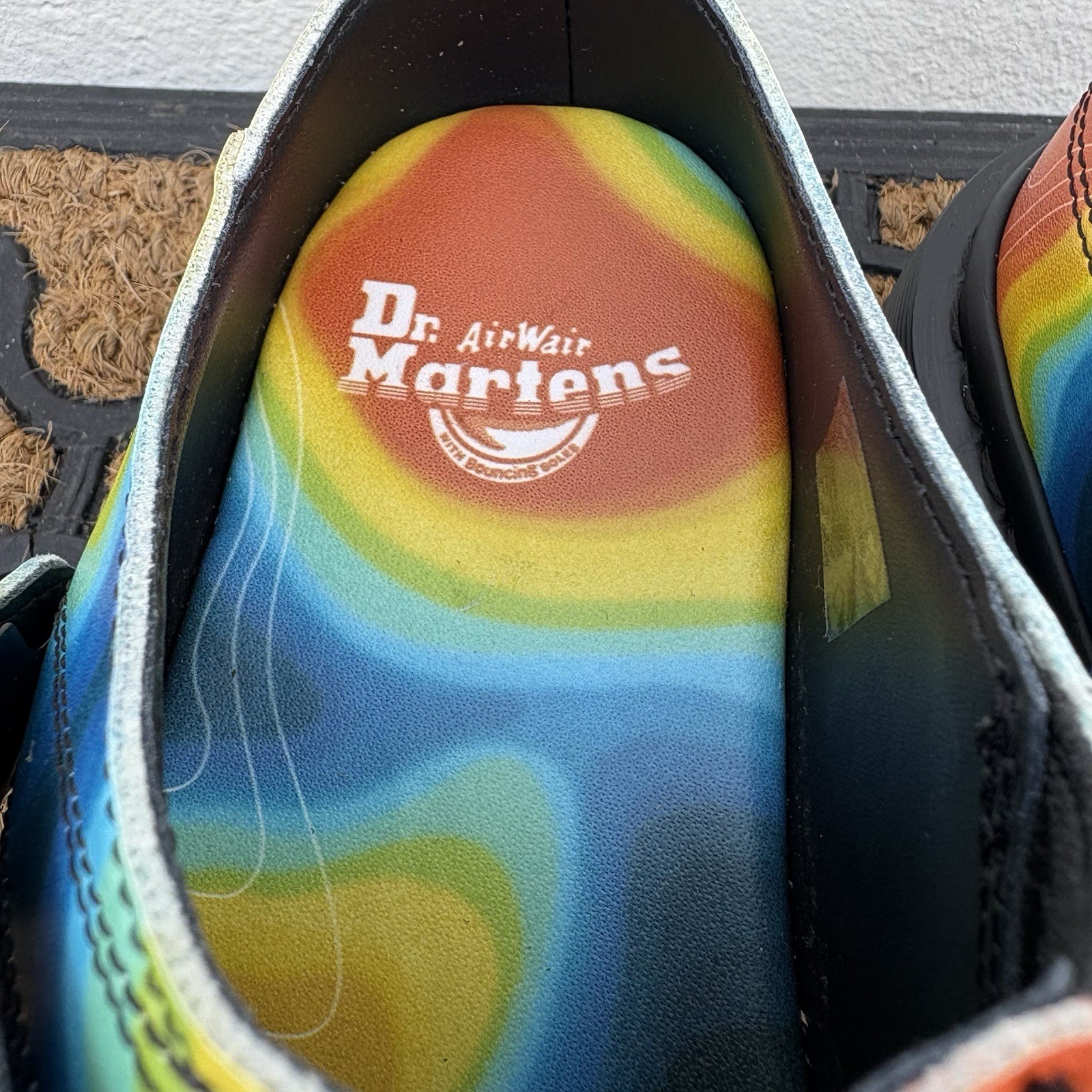 Dr Martens Isham Nappa Reclaimed Thermal Map Leather Slingback Mules Shoes WM 8